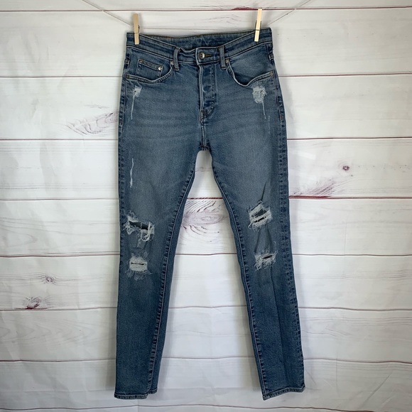 H&M Other - H&M men distressed skinny low waist buttonfly jean